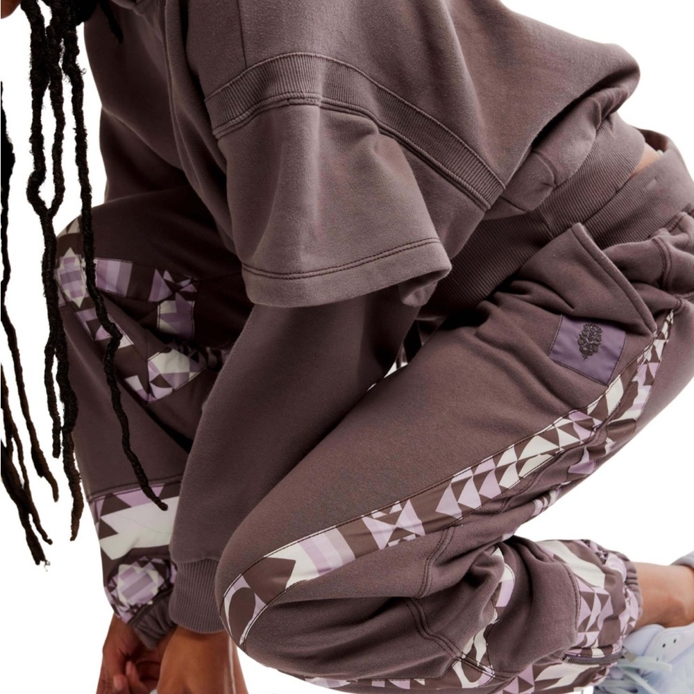 FP Movement by Free People Geometric Mauve Joggers - Picture 7 of 11